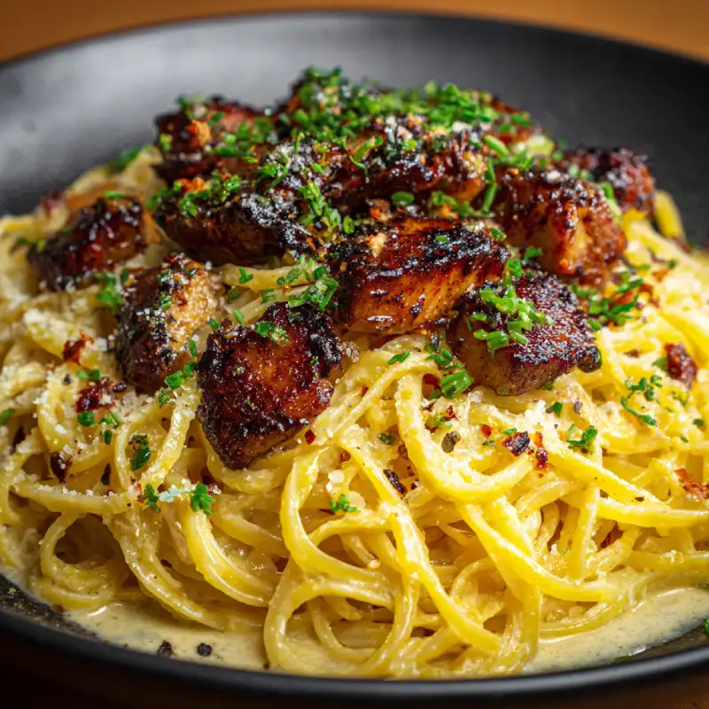 Foie Gras and Carbonara Pasta