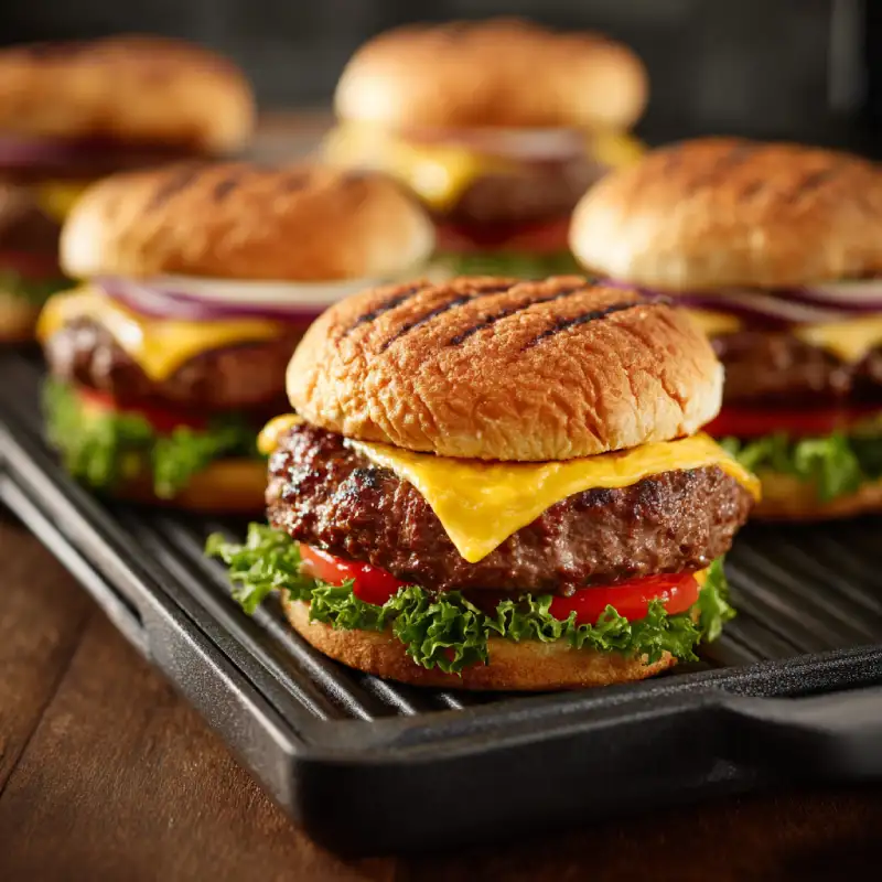 George Foreman Grill Hamburger Time