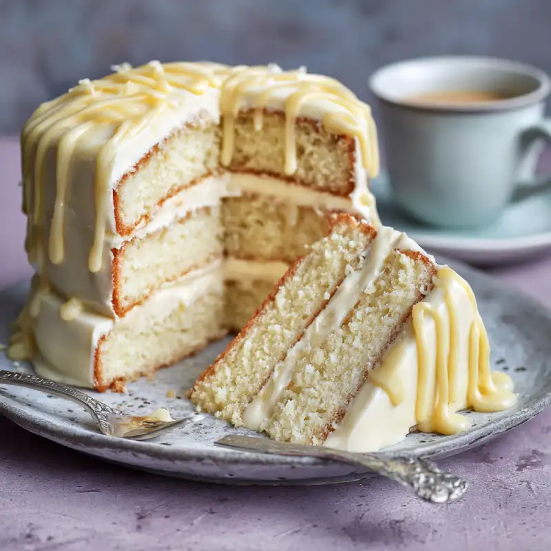 Vanilla Cake Recipe with Vanilla Pudding