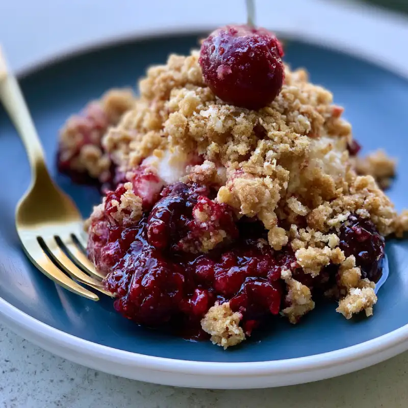 Cherry Crisp with Frozen Cherries