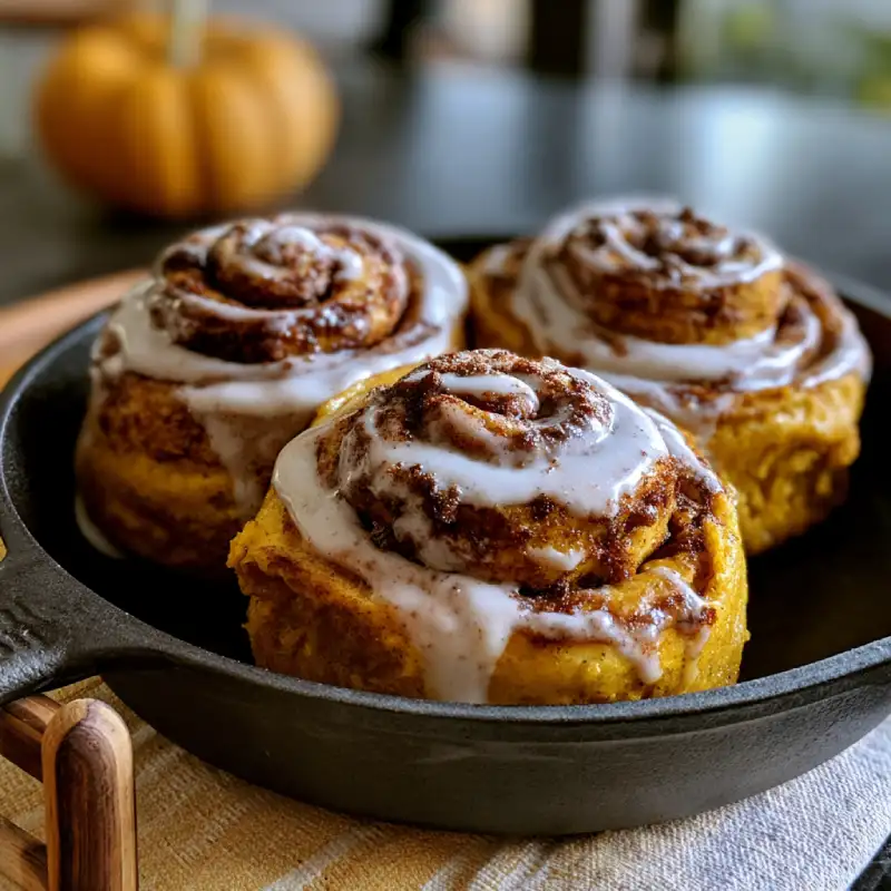 Pumpkin Sourdough Cinnamon Rolls